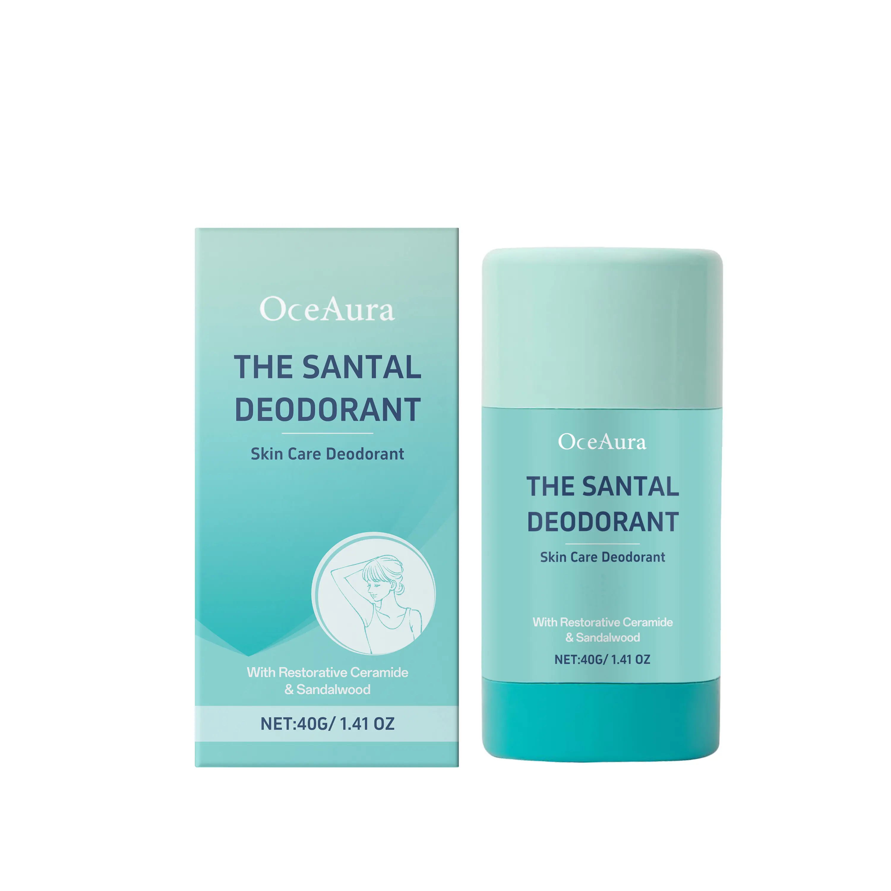 Sandalwood Body Care Stick Infused Mineral Oil, Petrolatum & White Beeswax Mild Hydrating Long Lasting Fragrance Deodorant Stick For All Body Areas Keep Skin Fresh Dry All Day, Daily Personal Care Gift
