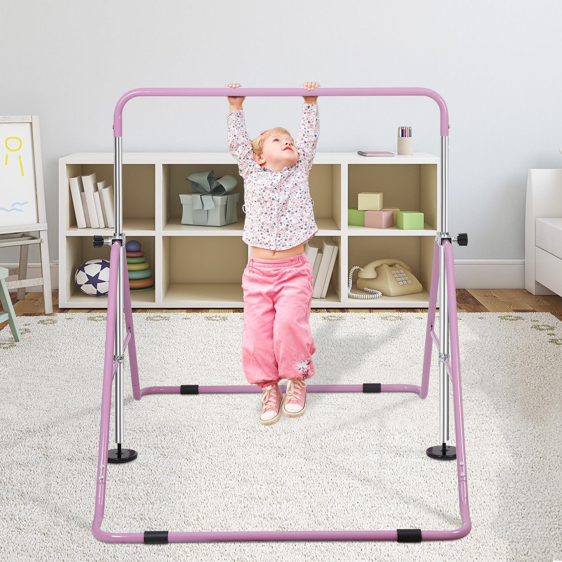 Segawe Folding Gymnastics Bar for Kids Height Adjustable Training Bar for Home, Gymnastic Horizontal Bars Equipment