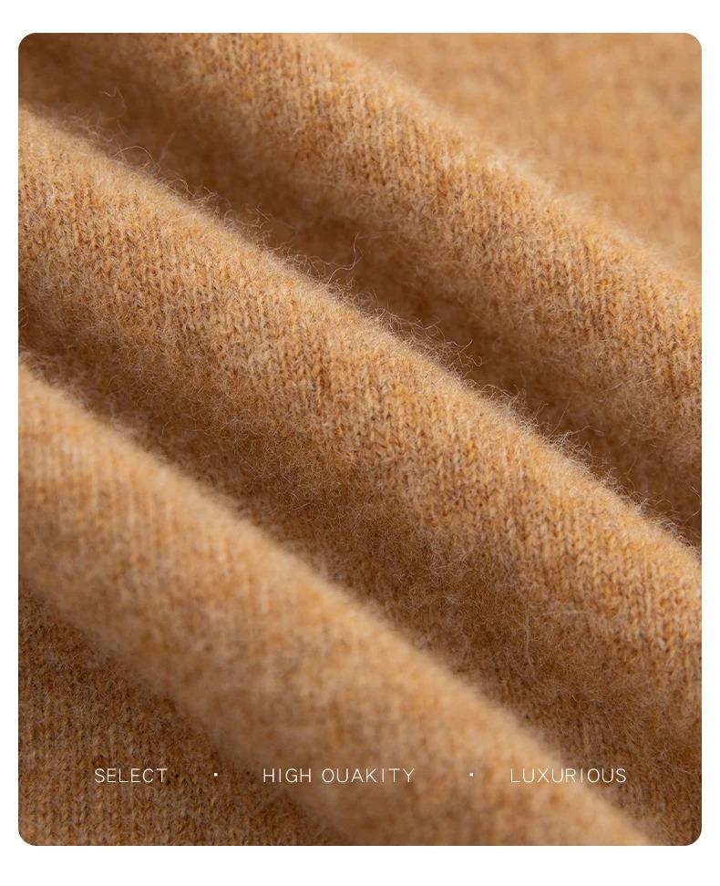 Men's Turtleneck Wool Sweater Men  Autumn and Winter Large Size Loose Knitted Sweater Keep Warm Top Men Jumper