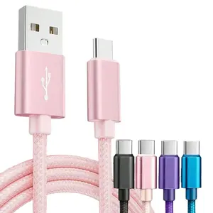 1 Count USB Type-C Fast-Charging Cellphone Electronic Cable, Nylon-Braided Portable 3.3/6.6/10 ft USB-A to USB-C Charger Cord, Super-Fast Charging Compatible with Smartphone Samsung Galaxy S25/S24/S23