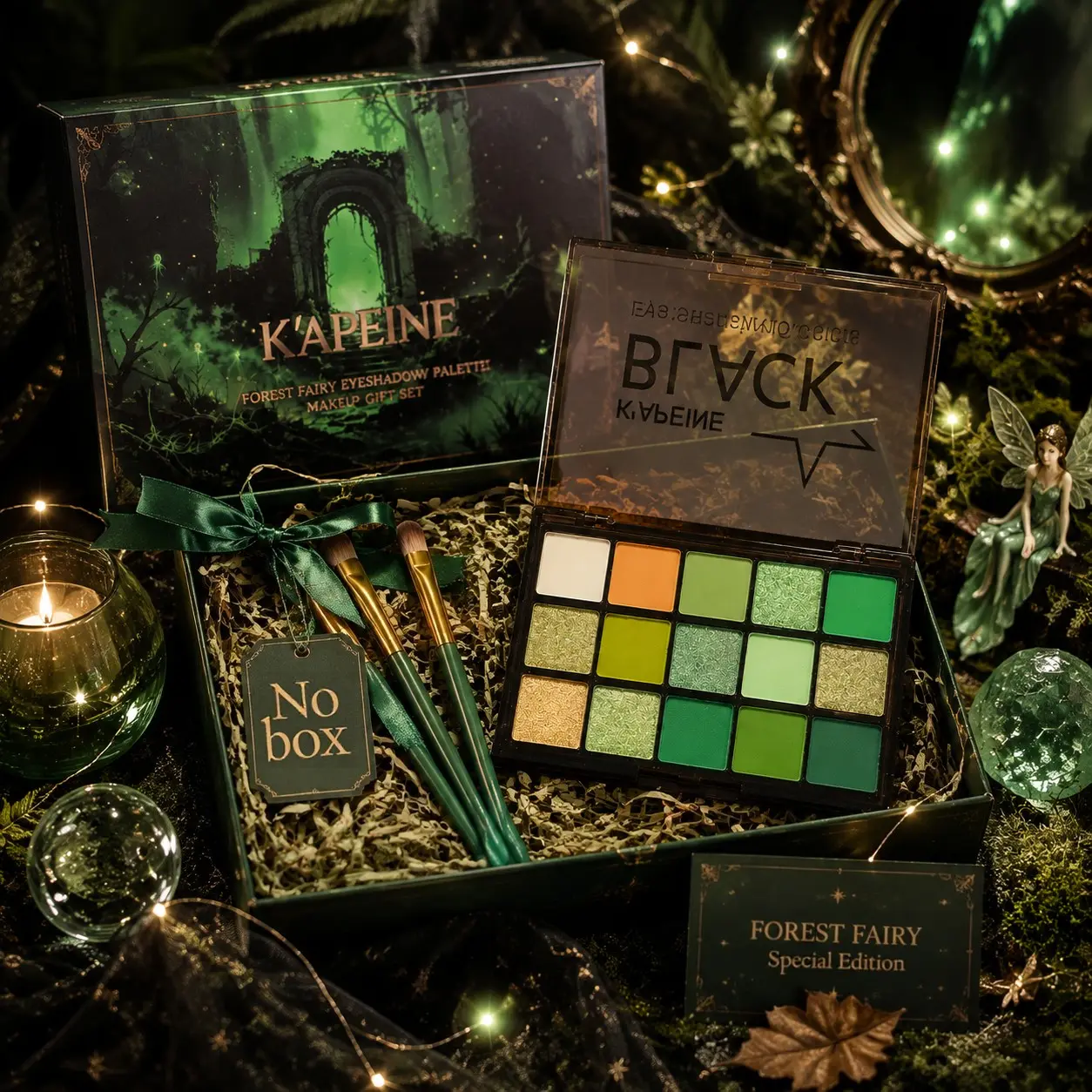 15 Colors Eyeshadow Palette, Halloween Witch Cos Makeup, Includes Free Eyeshadow Brush, Matte Finish, Single Item Pack