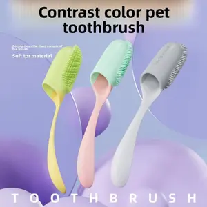 2026 New Pet Finger Toothbrush, Soft Rubber Handle, Dog Cat Teeth Cleaning Oral Care Tool summervibes