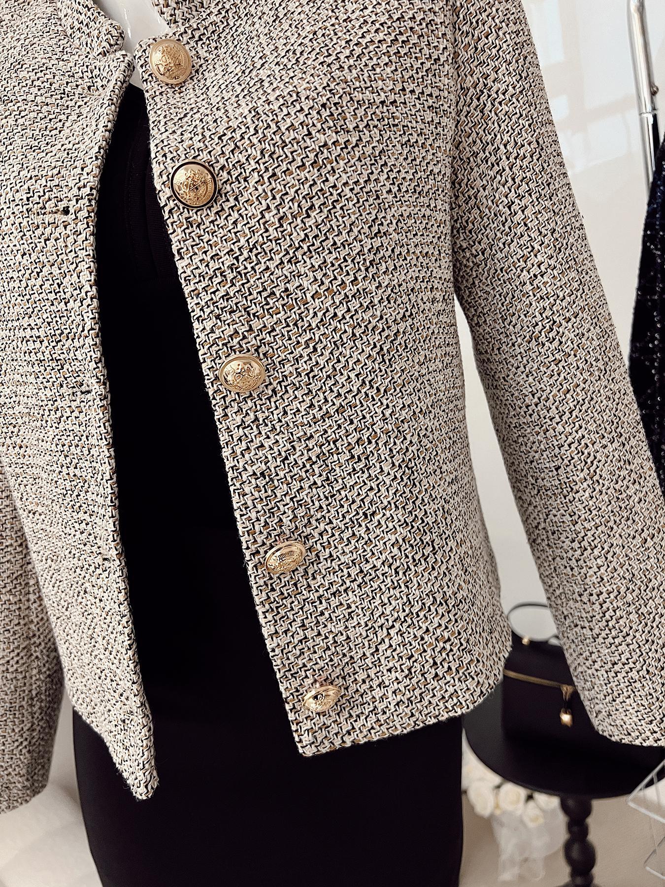 Women's Solid Button Front Coat, Casual Fitted Long Sleeve Outerwear for Fall & Winter, Ladies Clothes for Work Office Business, Casual Fashionable Jacket, Womenswear