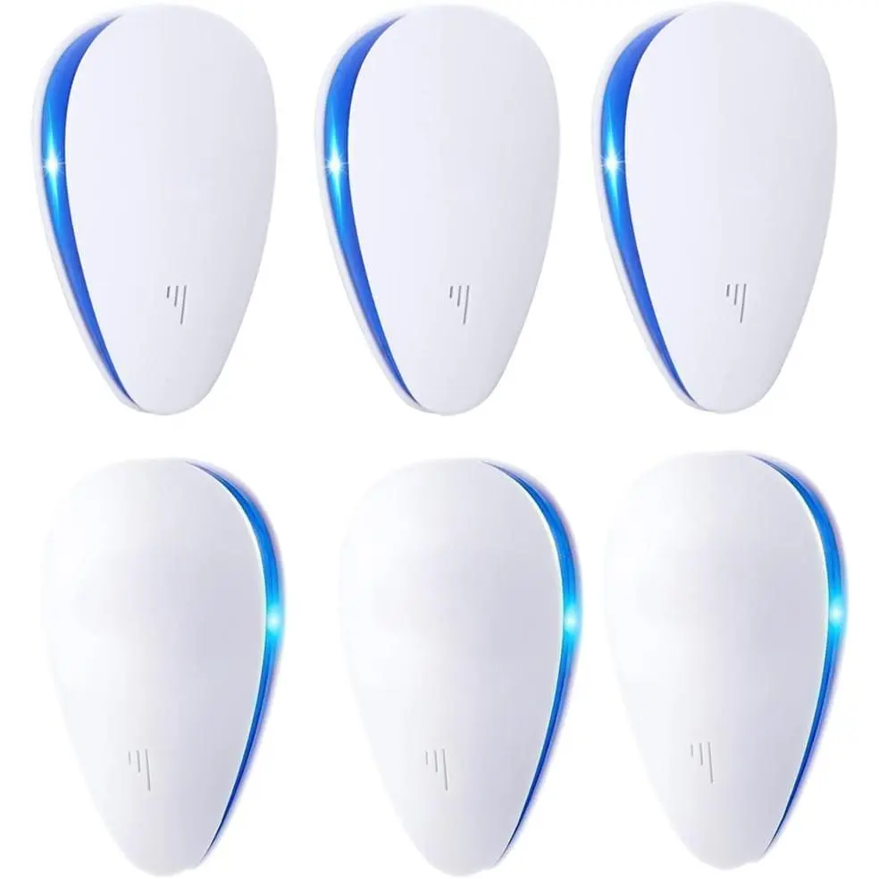 Upgraded 6 Packs Ultrasonic Pest Control Repeller, Electronic Spider Repellent Indoor for Insect Roaches Rodent Ant Bug Mosquito Rat Mouse Repellent Plug in for House Home Kitchen GarageGift