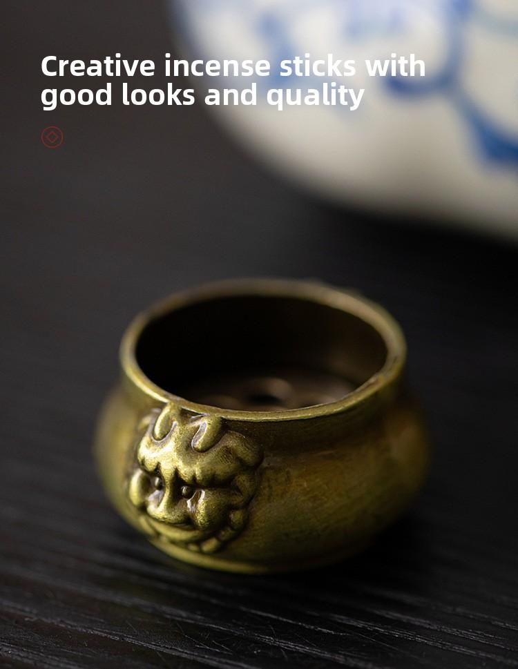 Xi Yuan Ji Blue and White Ru Kiln Incense Burner Stick Holder Three-Legged Sandalwood Censer for Home Indoor Tea Set Accessory incense stick