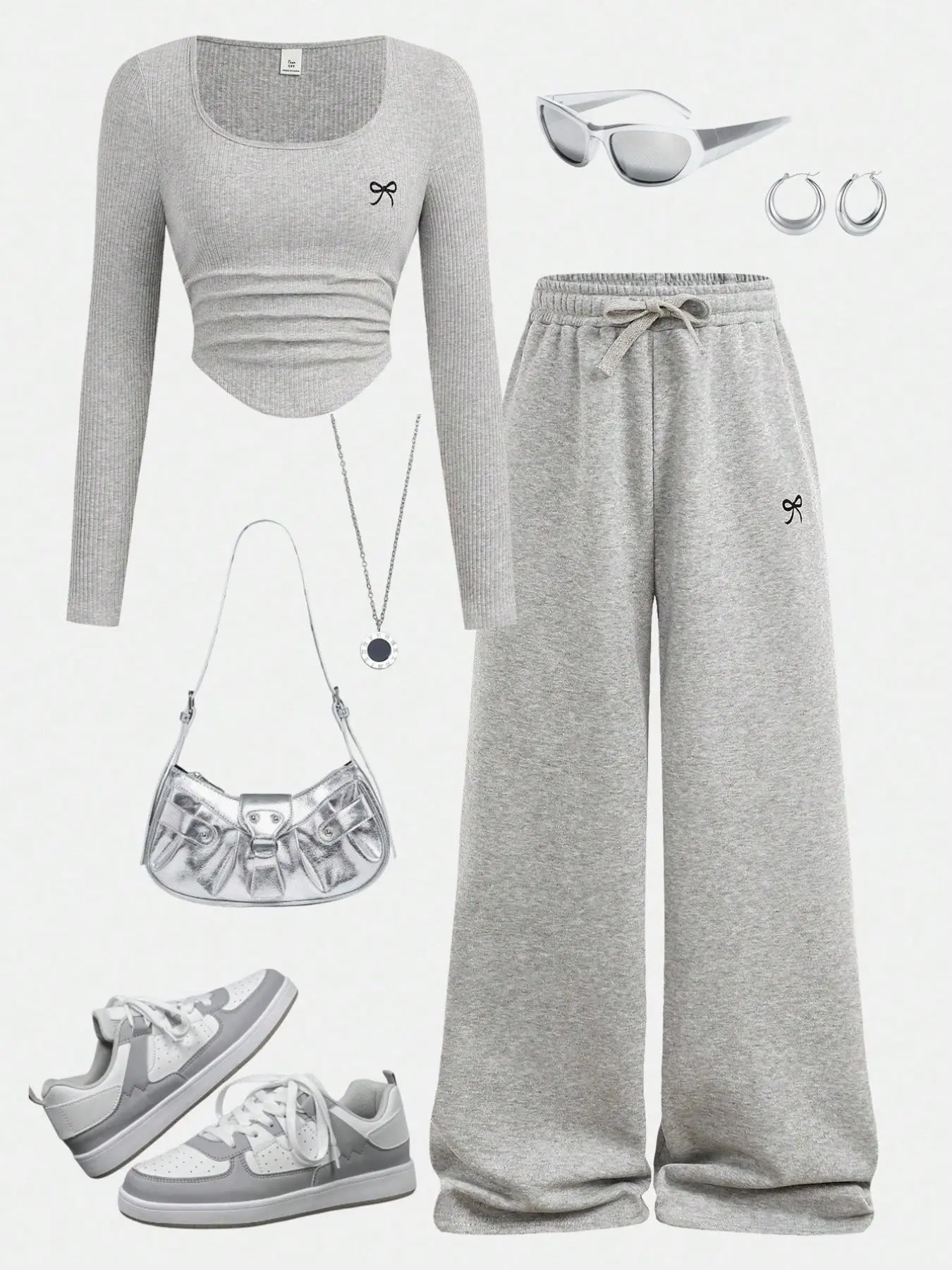 Teen Girl Four-Season Fashion Set, Comfortable Butterfly Pattern, Casual Long Sleeve + Sporty Pants, Ideal for Daily Wear, Parties, School