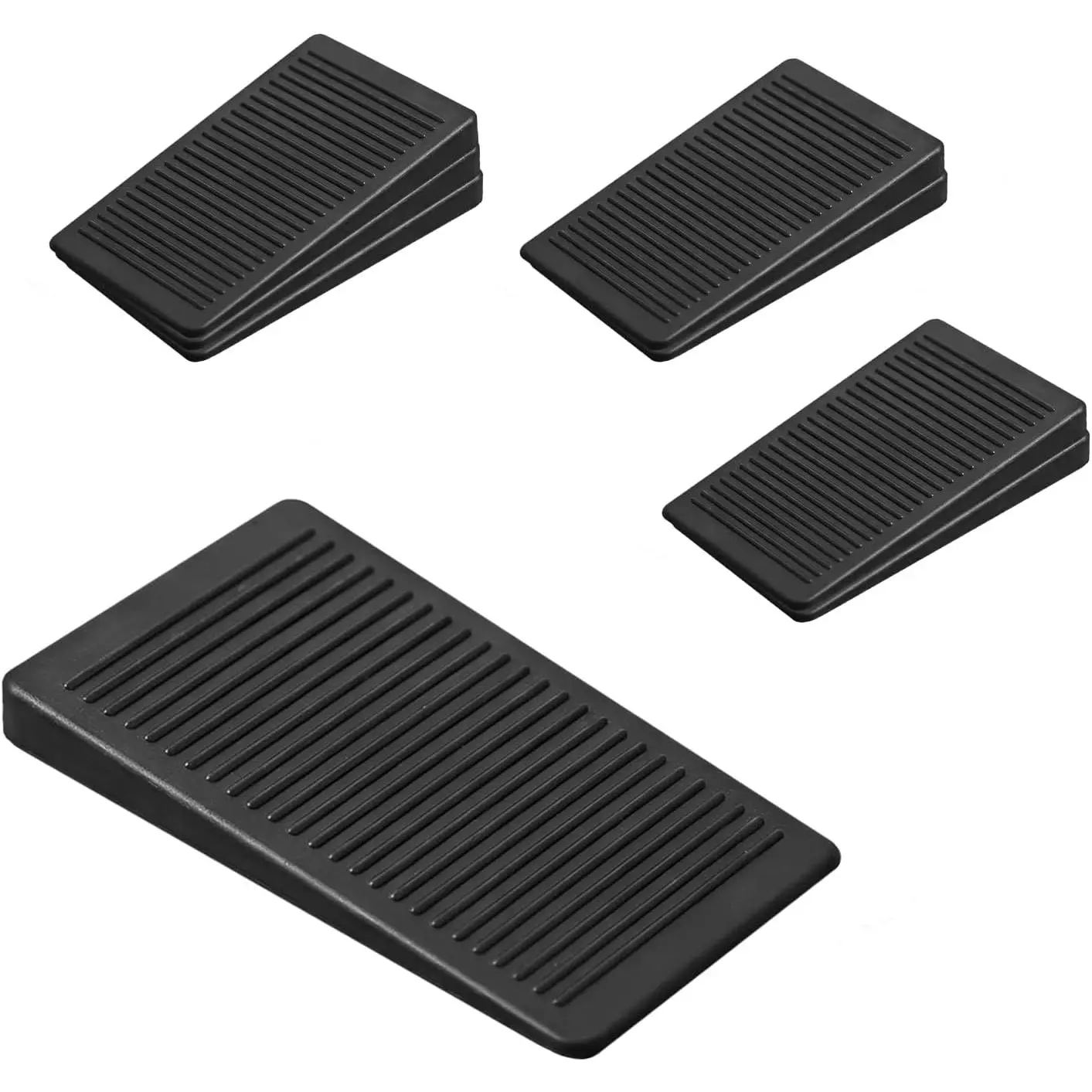 Rubber Shims for Leveling Furniture,8 Pack Trimmable Hard Plastic Wedge Shim for Wobbly Toilet,Table Leveler with Non Slip Texture for Uneven Door Floor