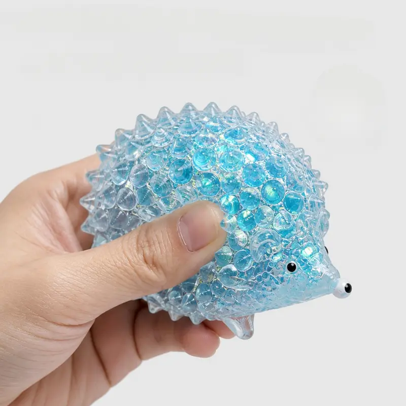 Squishy Hedgehog Squeeze Toy with Glitter Slow Rebound Stress Relief Fidget Toy for Kids Adults Sensory Therapy and Anxiety Relief