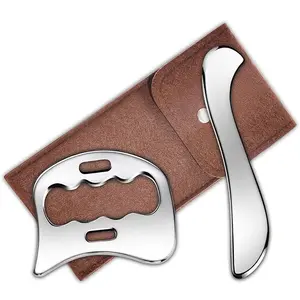 Stainless Steel Gua Sha Tool Set, Iastm Soft Tissue Physical Therapy Tools, Leg Massage Kit, Professional Body Care Accessories