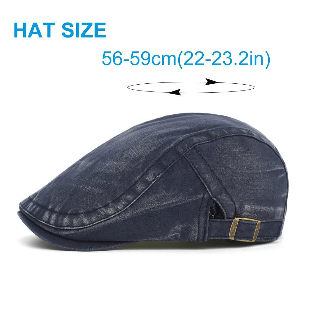 Four Seasons Washed Casual Newsboy Cap Men Women Distressed Peaked Cap Adjustable Beret Vintage Ivy Flat Cap