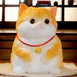 Big taba Squishy Cat, Handmade Squishy Cat Stress Relief Toy  Adult/Kids, Cute & Soft Kitty-cat Design, Perfect Squeeze Toys Gift  Relaxation and (Orange Cat)