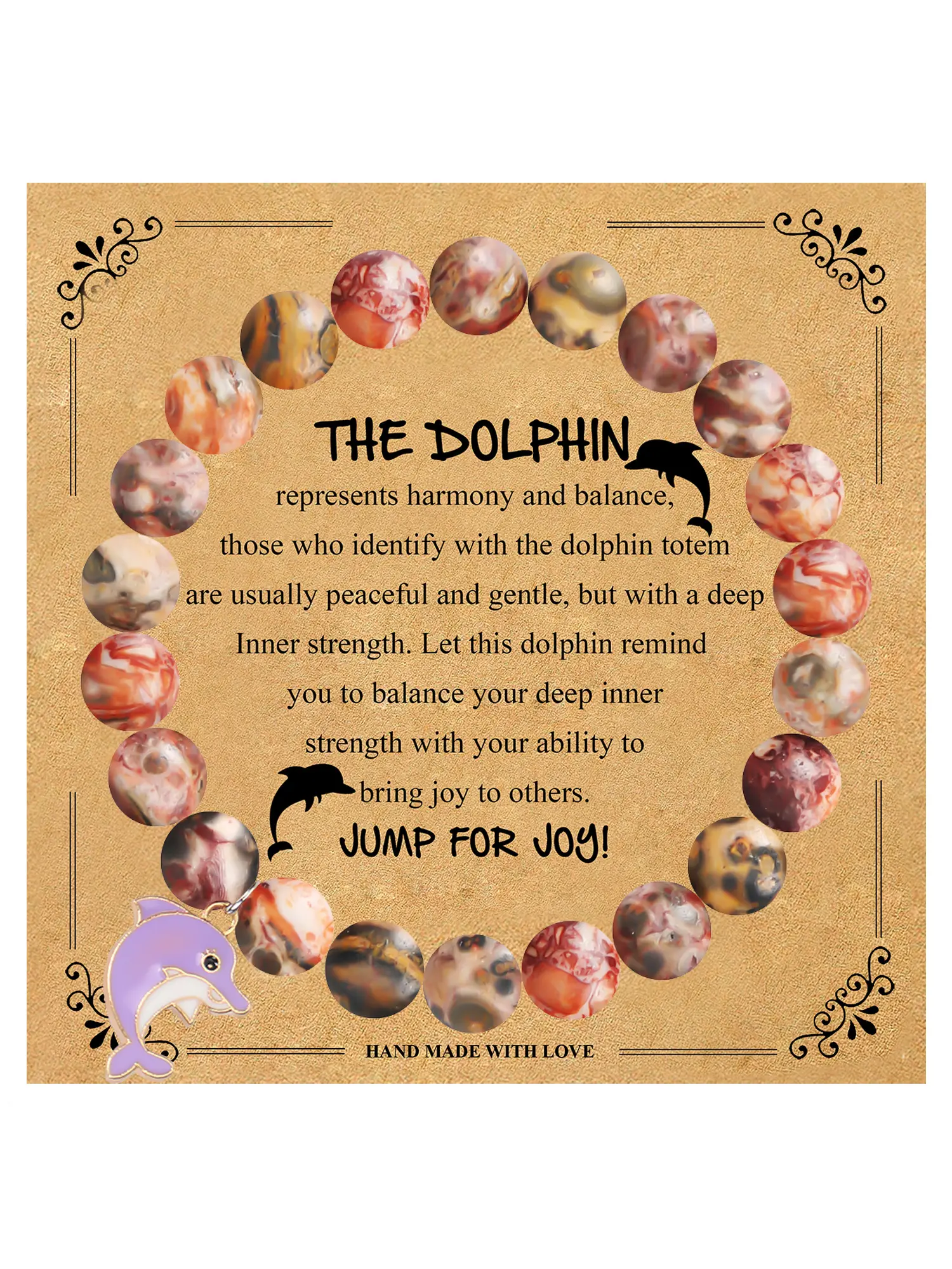 Dolphin Charm Bracelet for Women & Men, Perfect Christmas Gift for Dolphin Lovers, Inspirational Jewelry for Daily Wear