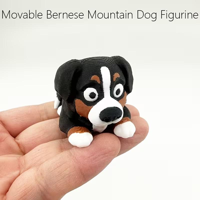 3D Printed Cute Dog Figurine Mini Desktop Ornament Pet Dog Model Decor Gift