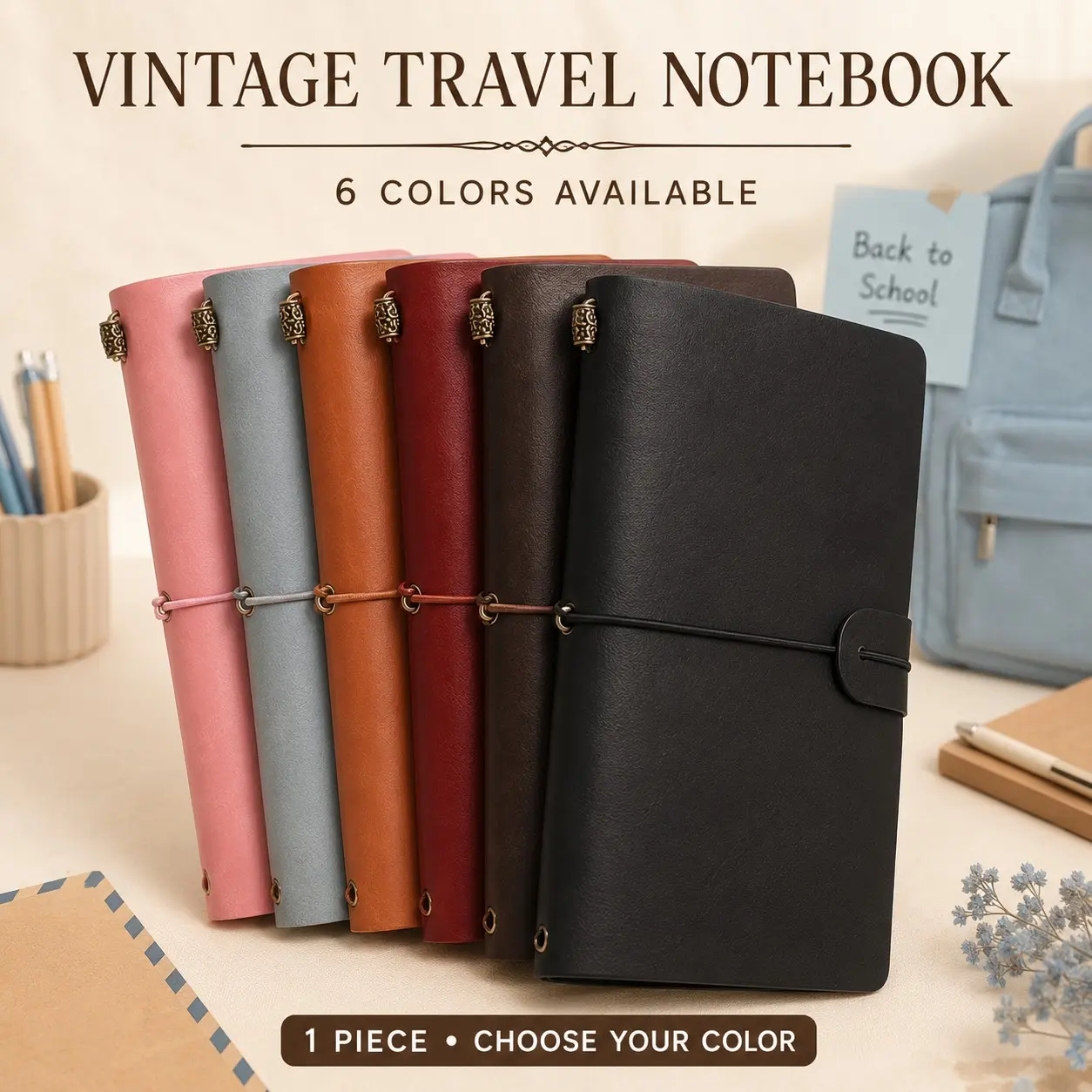 2027 Durable Notebook, Vintage Style Portable Travel Diary, Hardcover Journal, Home School Office Stationery Supplies, Stationery Gift, Hardcover Notebooks