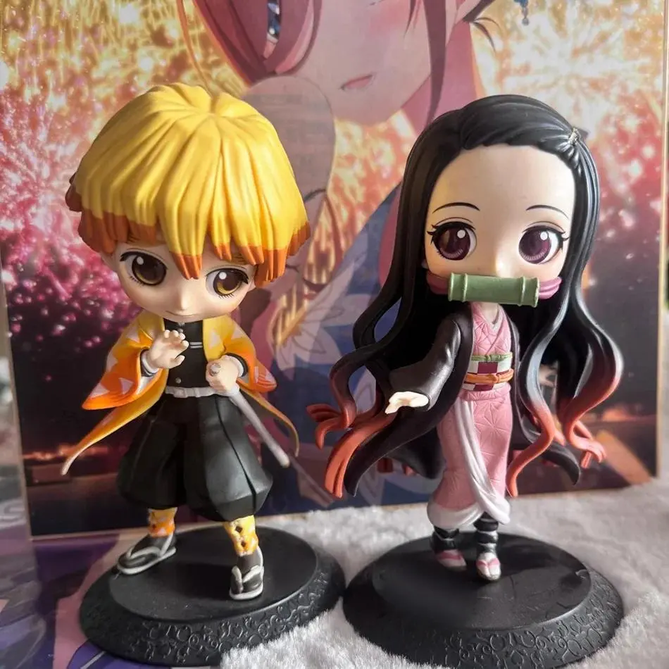 Hot Anime Demon Slayer Figure Tanjirou Agatsuma Zenitsu Kyoujurou Anime Model Action Figure PVC Collection Toy for Kids Gift