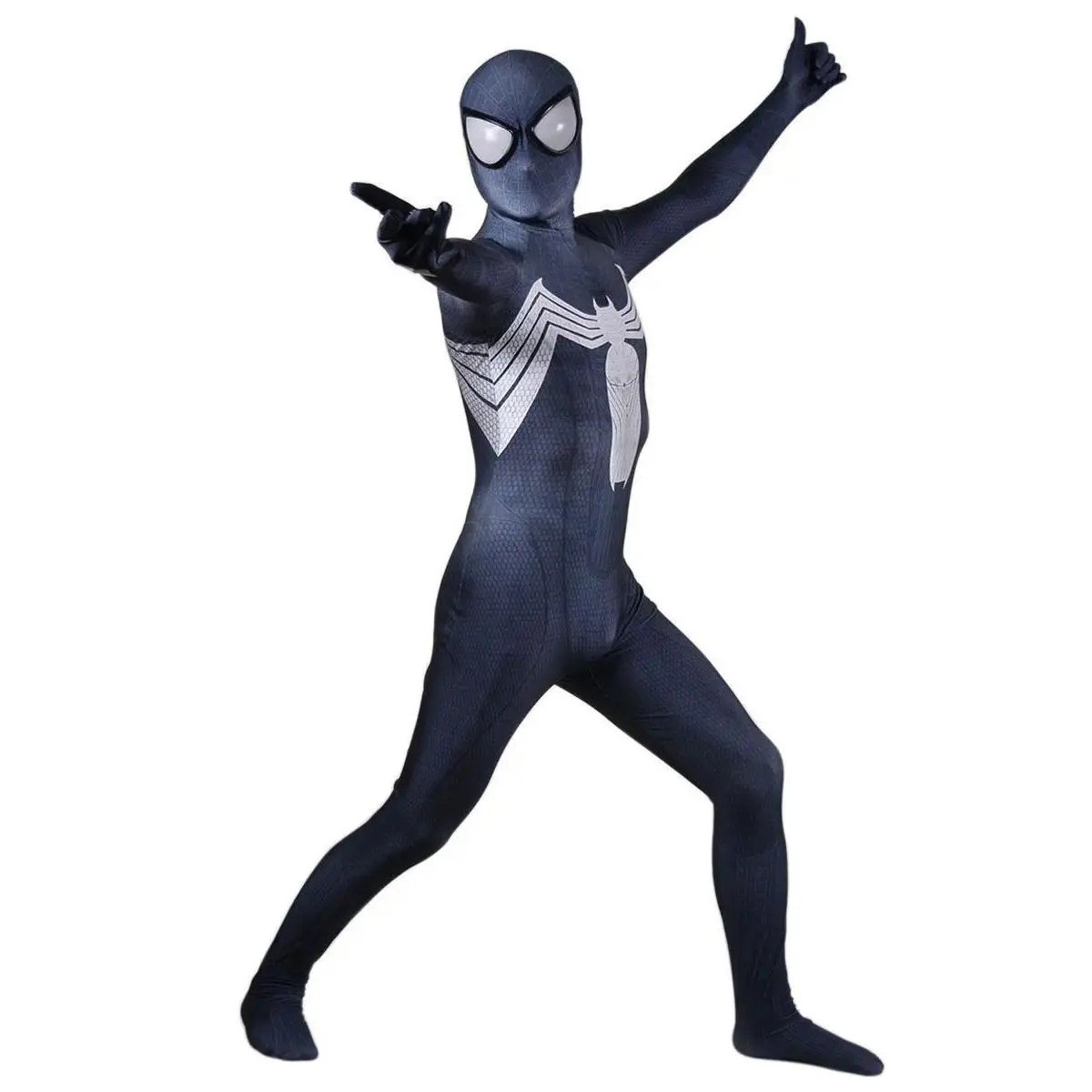 Halloween Adults Black Cosplay Costume Symbiote SuperHero Man Zentai Suit Men Male Bodysuit