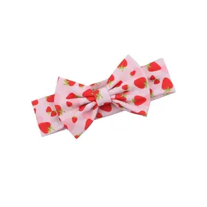 Baby Strawberry Turban Headband Bow Fruit Hair Band Headwear BTB06 (A2-Band)