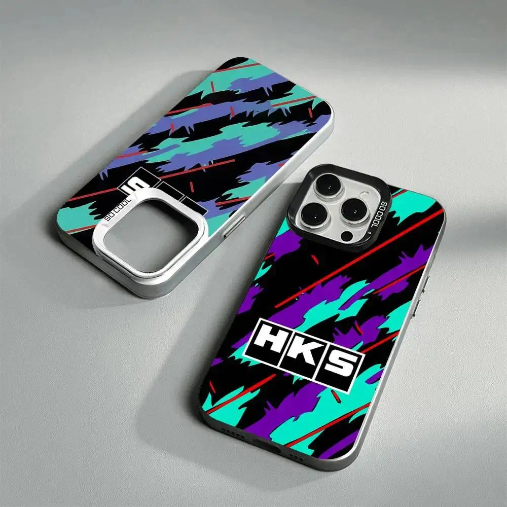 HKS JDM Sports Car Logo Phone Case Compatible with iPhone 11-17 Pro Max/Plus & Samsung Galaxy S23-S25 Protective Cover