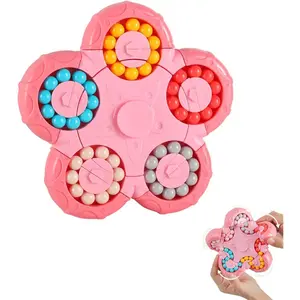 YUDANSI Magic Bean Puzzle Toy, Rotating Magic Bean & Fidget Cube 2-in-1, Rotating Magical Cube Fidgets Gift for Kids Boys Girls Age 3+, 5-7, 8-12, Brain Teaser Fingertip Toys for Teens Adults