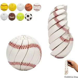 Mini Baseball Fidget Toy Satisfying Twist Sensory Spinner Calming Desk Gadget Classroom Party Favors ADHD Relief Finds For Kids Adults