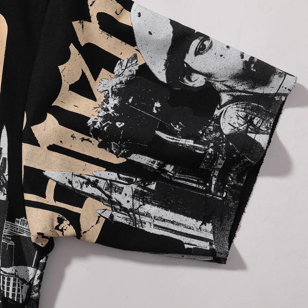 Rhinestone Logo Bling graffiti letter print T Shirt Men Women Grey wash loose casual Tees Fashion Harajuku Shinning Diamond Tops