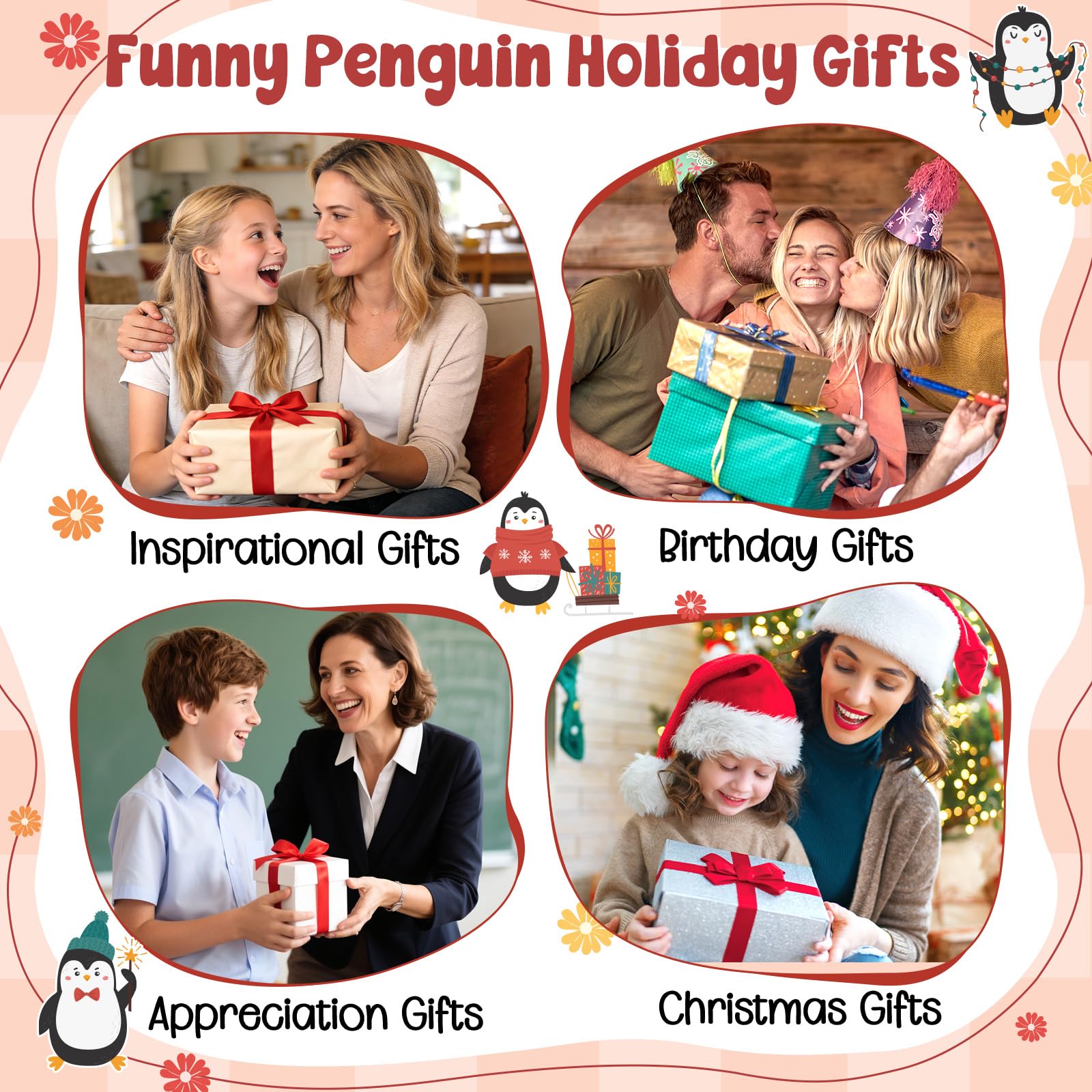 Kawaii Handmade Knit Penguin Stuffed Animal, Soft Plush Stress Relief Toy for Relaxing Mood, Tiny Cute Bag Pendant Keychain Backpack Decor, Perfect Gift for Christmas Birthday Mother’s Day Father’s Day Graduation, Lovely Home Office Nursery Party Decorati