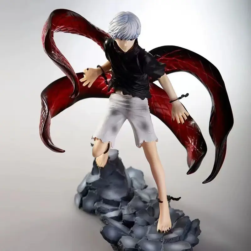 Tokyo Ghoul Kaneki Ken Collectible Figure, Interchangeable Face Mask, Detailed Model Toy, Perfect for Fans & Collectors, Anime Character Statue