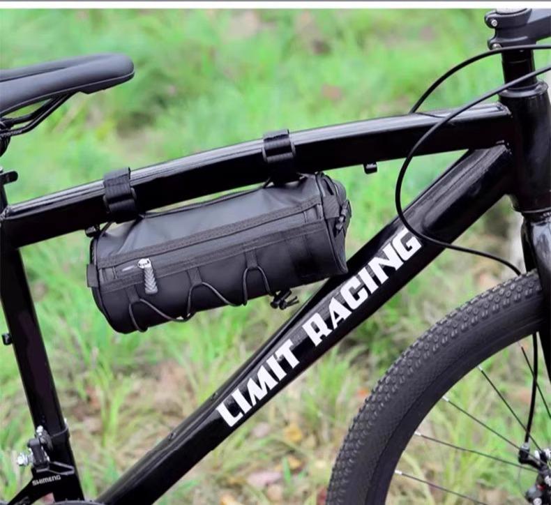 Nylon Fabric Road Bike Bag 2.5L Waterproof Multifunctional Cycling Bag in Purple Black Green Pink 23.5x11cm