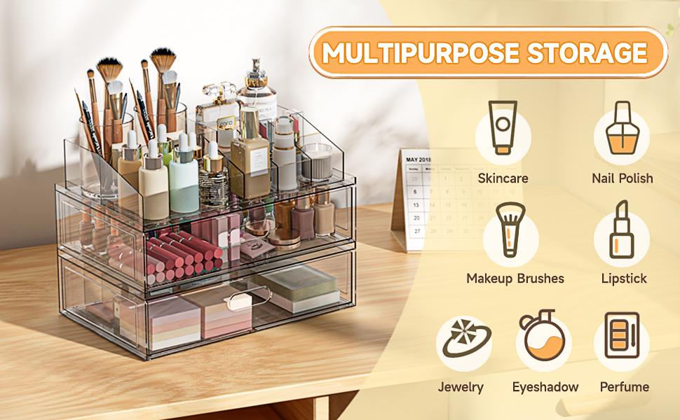 makeup organizer,makeup storage organizer,cabinet locks,3-Tier Transparent Cosmetic Organizer (with Drawers) Meticulously crafted from elegant white acrylic, this beauty display stand is the ideal choice for vanity tables and bathroom countertops. makeup organizer,makeup storage organizer,cabinet locks,3-Tier Transparent Cosmetic Organizer (with Drawers) Meticulously crafted from elegant white acrylic, this beauty display stand is the ideal choice for vanity tables and bathroom countertops.