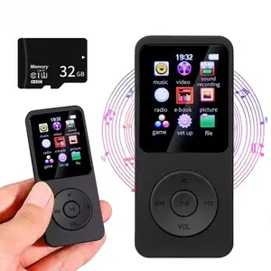 MP3 Player Portable Music Player Bluetooth 5.4 Music Stereo Player 1.8 inch Screen Support FM Radio E-Book Recording
