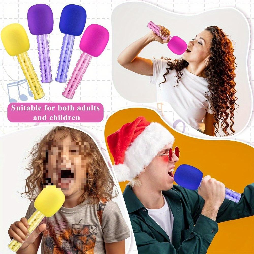 For Music Themed Parties, KTV & Bars, Creative Gift Packing Solution, 8 Pcs Microphone Shape Candy & Party Favor Boxes, With Microphone Cap, Effortlessly Create Music Themed Party, Party Favor Supplies