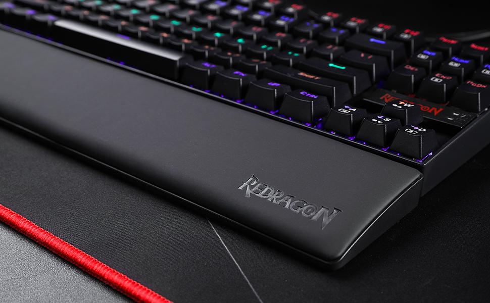 Redragon P036 Meteor M Computer Keyboard Wrist Rest Pad, Ergonomic Soft Memory Foam Wrist Support w/Anti-Slip Rubber Base, 80% 87 Keys TKL Size 14.13 x 2.87 in, 0.78 inch (20mm) Height, Black