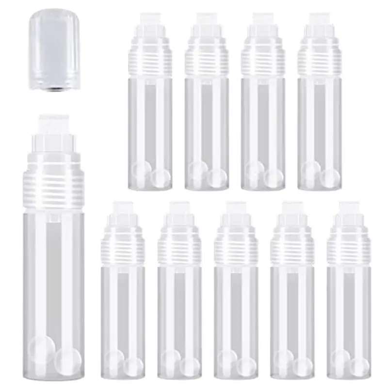 10 Pack Refillable Acrylic Paint Markers 15mm Empty Acrylic Markers Clear White Paint Marker Pens for Rock Painting Wood Refillable Art Marker