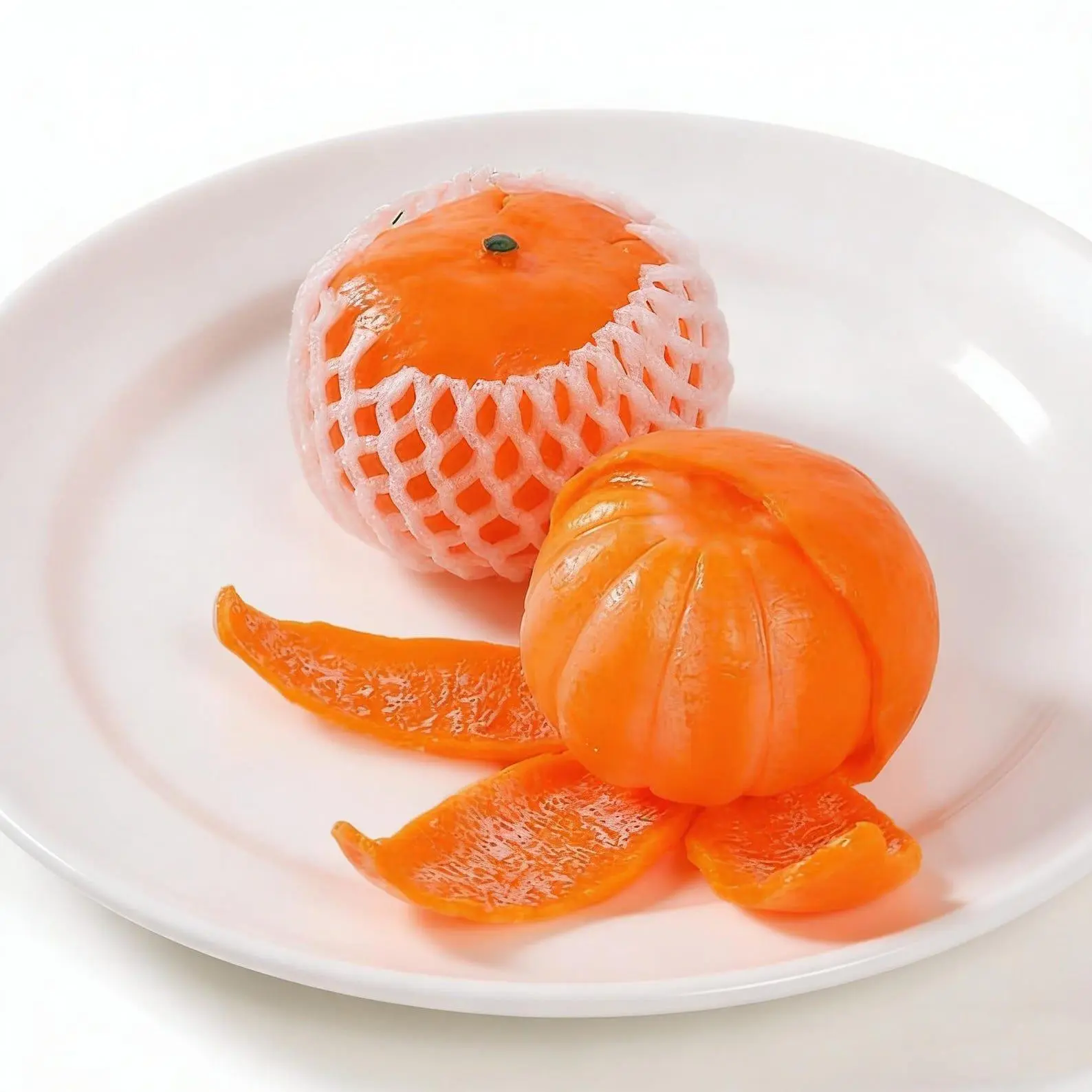 Peeling Tangerine Squishy Toy, Realistic Orange Stress Relief Fidget Toy, Funny Fruit Squeeze Toy for Anxiety Relief