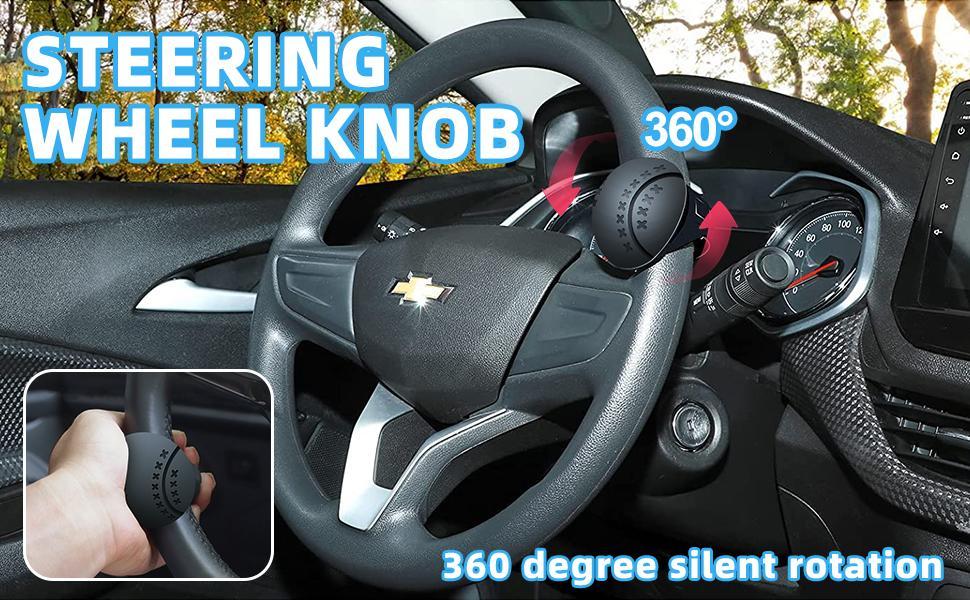 Car Steering Wheel Booster Steering Wheel Spinner Knob 360 Degree Rotation Steering Wheel Knob Ball Labor-saving One Hand Steering Booster Car Accessories soft silicone wheel booster ball anti-slip boat
