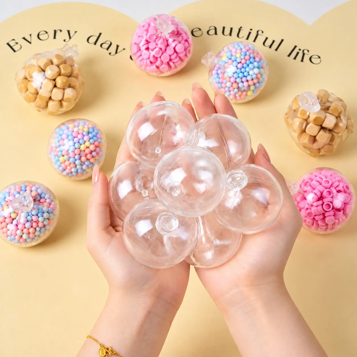 6pcs Transparent Soft Tpr Empty Ball Skins, DIY Handmade Bubble Squishy Toy, Stress Relief Squeeze Fidget Toy, Crafts Making