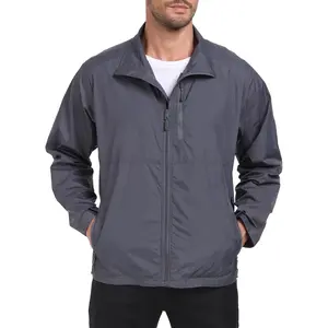 Mens Lightweight Packable Breathable Windbreaker Jackets for Spring Summer Travel