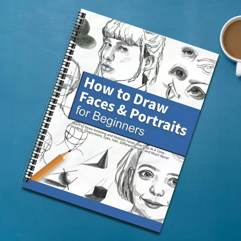 How to Draw Faces & Portraits Tutorial Book, Beginner Sketching Guide, Face Drawing Workbook, Portrait Art Instruction Manual