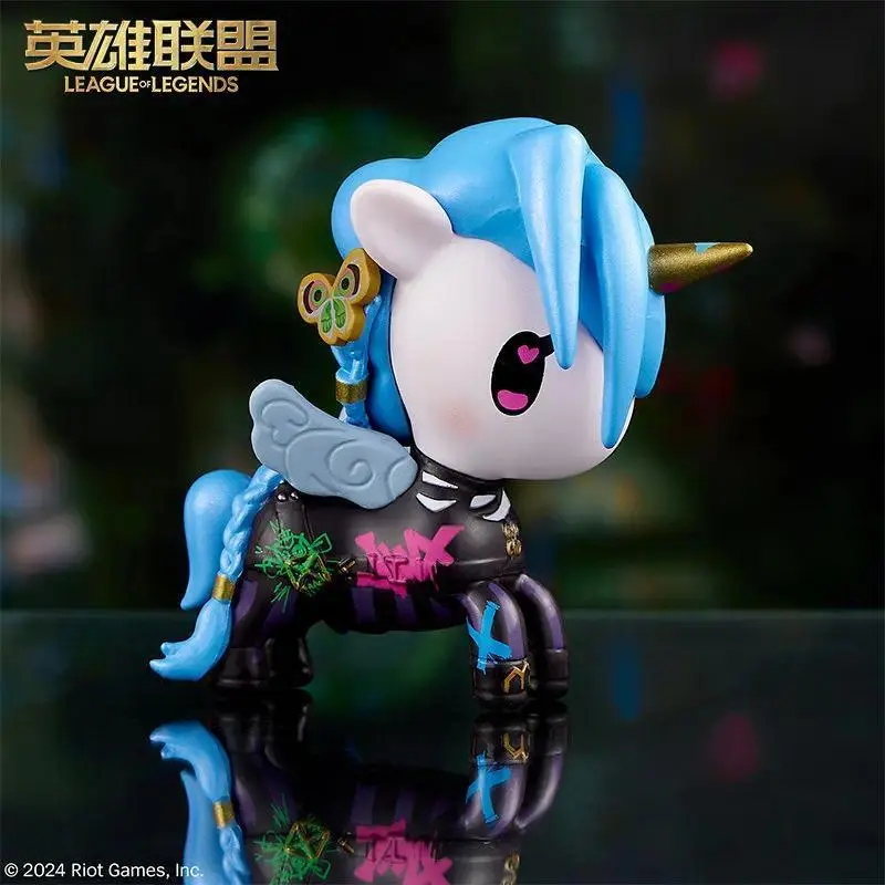 Genuine Riot Games Arcane League of Legends Unicorno Jinx Q Version Figure Brand New in Stock