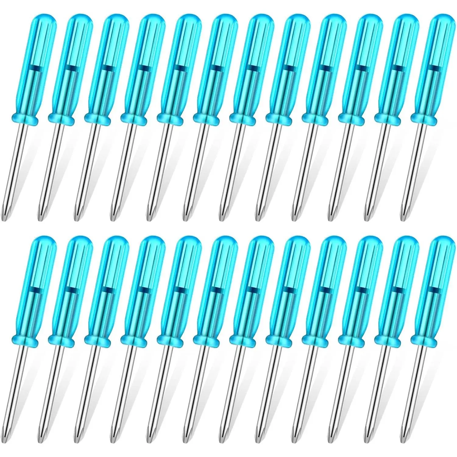 100 Pack 2 mm Mini Phillips Screwdrivers Blue Eyeglass Repair Tool |  Pocket Tips, Blue Non Slip Handles, Eyeglass Watch Cellphone Repair, Mechanical Electrician Tools, Bulk DIY Supplies