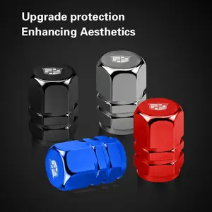 4pcs Aluminum Alloy Car Wheel Tire Valve Caps Tyre Rim Stem Covers For Cadillac Escalade CTS ATS XTS CT4 CT5 XT5 XT4 XT6 CT6 Lyriq SRX ELR Celestiq EXT XLR