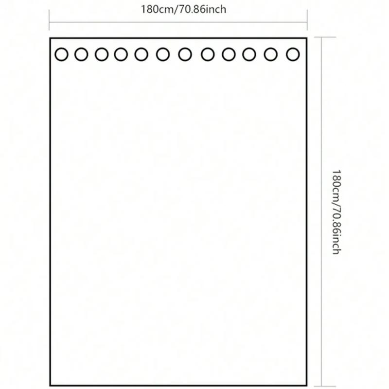 Flower Pattern Waterproof Bath Curtain, Polyester Bohemian Style Bathroom Decorative Curtain, Bathroom Accessory, Home Goods