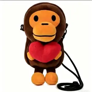 Love model Japanese baby little monkey mobile phone bag trendy messenger bag Internet celebrity