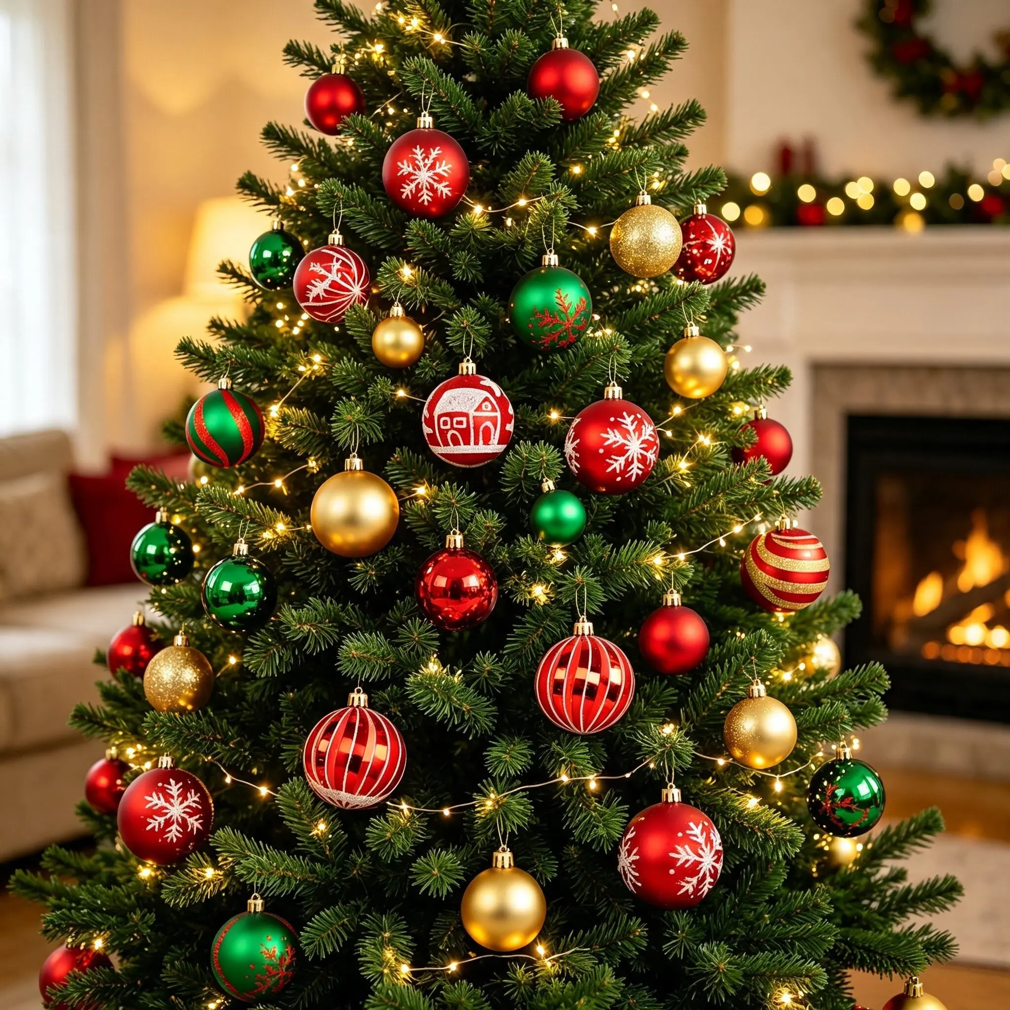 Christmas Ball Decoration Set, Creative Painted Party Ornaments, Christmas Tree Hanging Balls, Festive Gift Box Kit