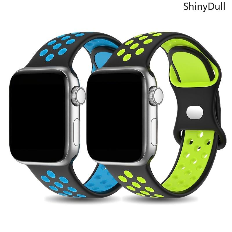2-Pack Soft Silicone Sports Strap for Apple Watch – Durable, Breathable, Fits 38–49mm, Series 1–11, SE, Ultra / Ultra 2, Unisex