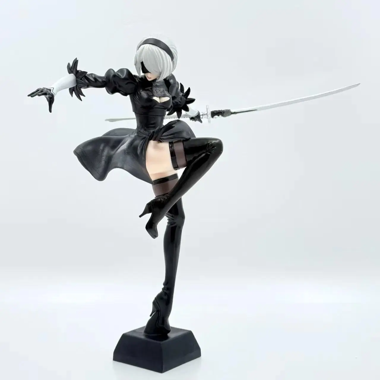 24CM NieR Automata YoRHa No. 2 Type B figma 2B Lifeform Kaine Nier PVC Action figure doll model Collectible statue figura gift