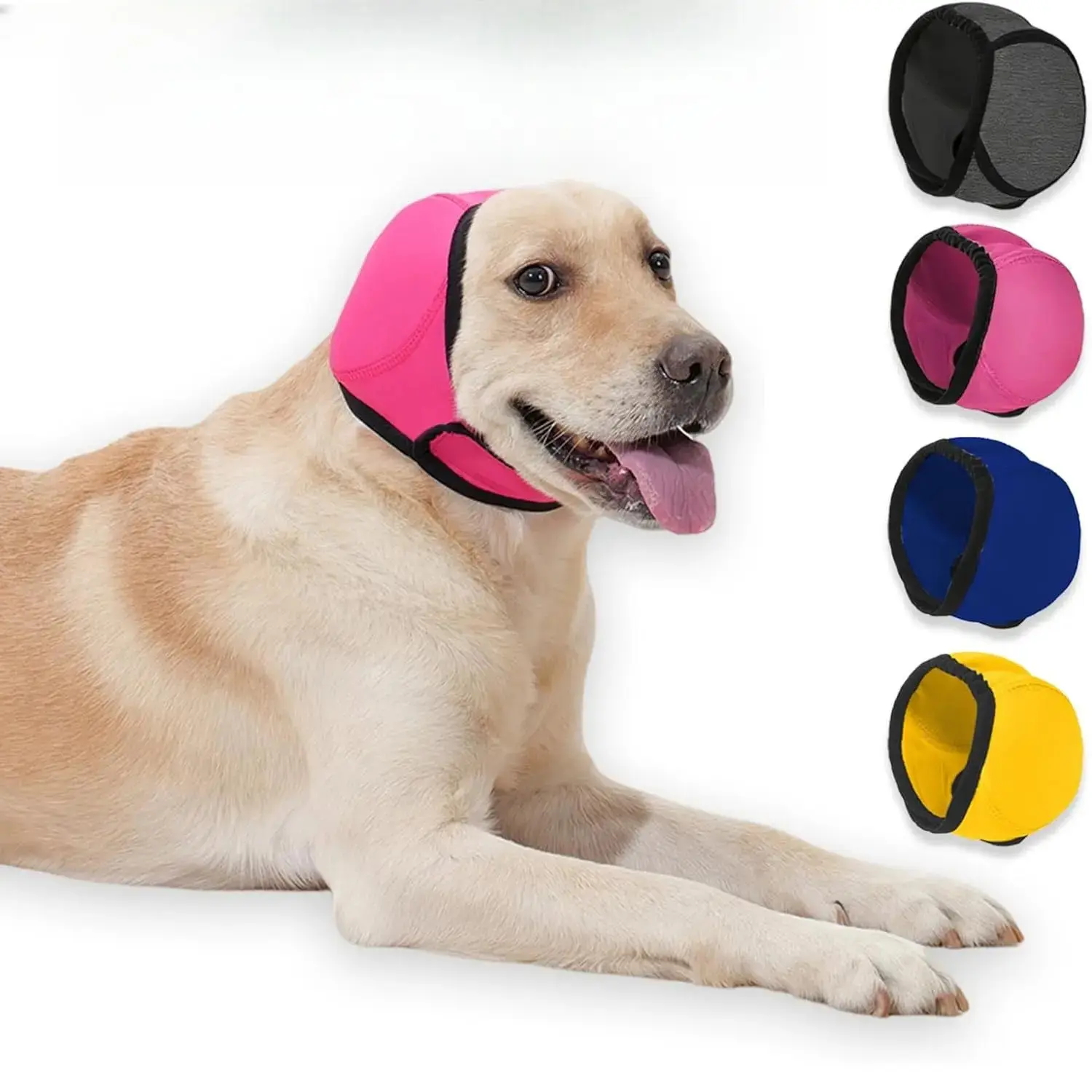 Calming Pet Ear Cover Hood – Soft Warm Winter Dog & Cat Head Wrap, Windproof Noise & Debris Protection Ear Muff, Comfortable Anti-Stress Pet Calming Cap for Outdoor Walks, Bath & Daily Care
