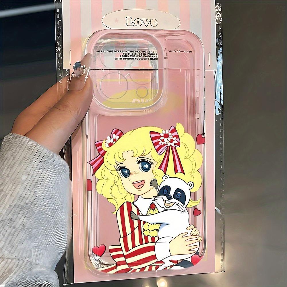 Cute Cartoon Candy-Themed Phone Case Compatible with for Iphone 17,16, 15, 14, 13, 12, 11 Pro Max,Air, Plus,Samsung Galaxy S26 S25 S24 S23 S22  Featuring a Transparent Soft TPU Back