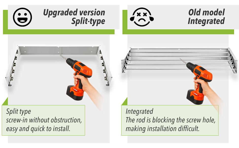 Wall Mounted Drying Rack,32 inches,Foldbale, Clothes Drying Rack,Laundry Drying Rack Wall,Drying Rack Clothing Saver,Retractable,Collapsible,Folding Laundry Rack,White