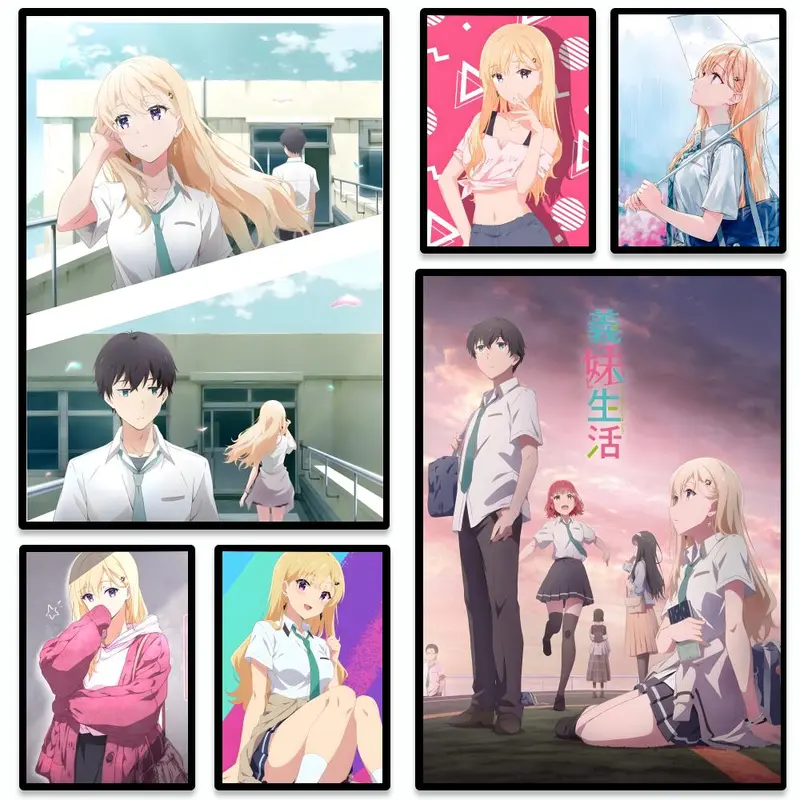 Fashion GGimai Seikatsuing Poster HD Heavy-Duty Self-Stick Waterproof Wall Decor Tool-Free Install Durable & Reusable Conceals Wall Flaws Elevates Home Style Perfect for Living Room Bathroom & Kitchen Easy Apply & Remove